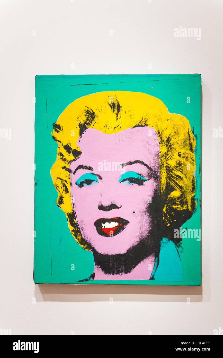 USA capital Washington DC District Columbia National Gallery of Art Andy Warhol Green Marilyn 1962 acrylic silkscreen ink linen Stock Photo