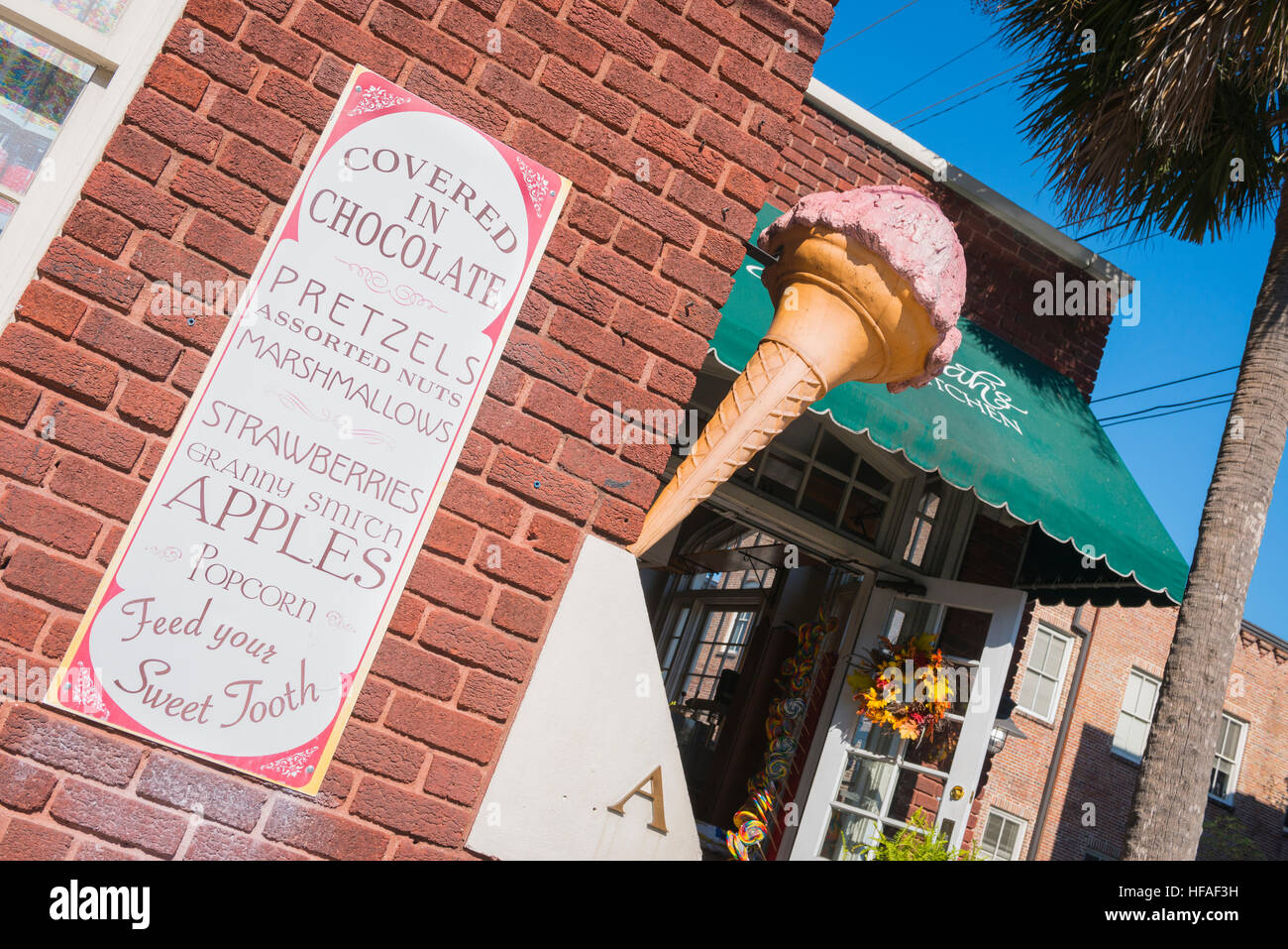 USA South Carolina Charleston Market Street ice cream confectionery