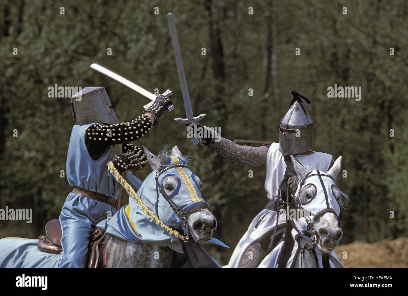 Medieval Tournament of Chivalry in France Stock Photo