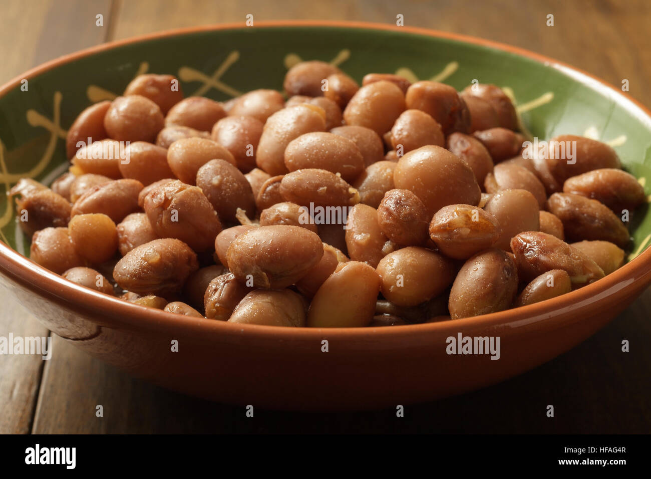 Pinto beans cooked Stock Photo