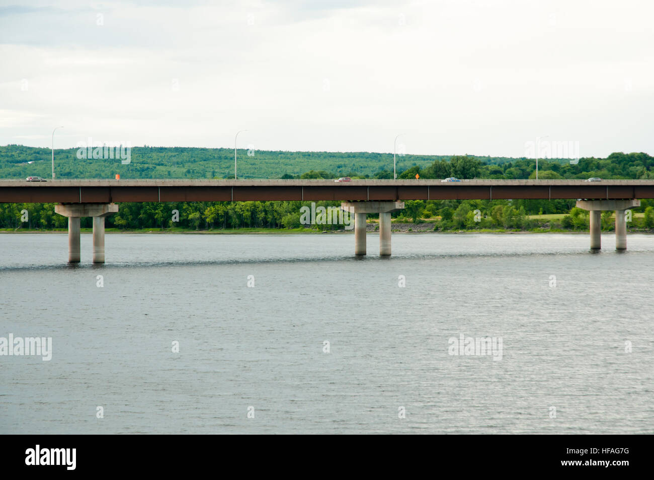 Westmorland Street Bridge - Fredericton - Canada Stock Photo