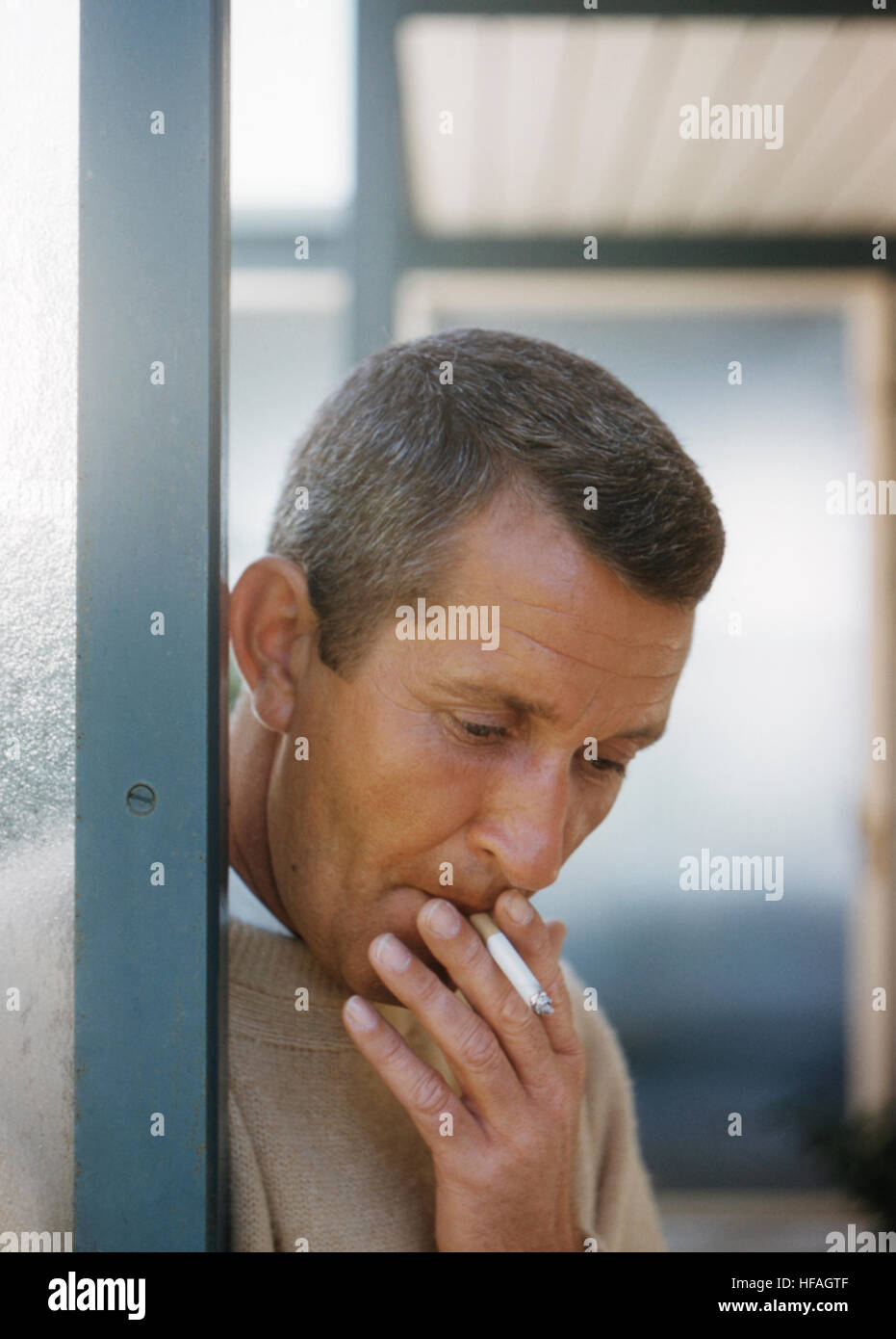Architect Craig Ellwood, on site in 1961 at Case Study House Number 18