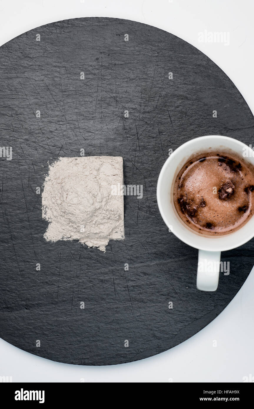 Complete protein Hot Chocolate Powder Stock Photo Alamy