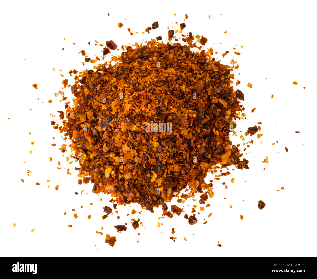 Chili, red pepper flakes, corns and chili powder Stock Photo Alamy