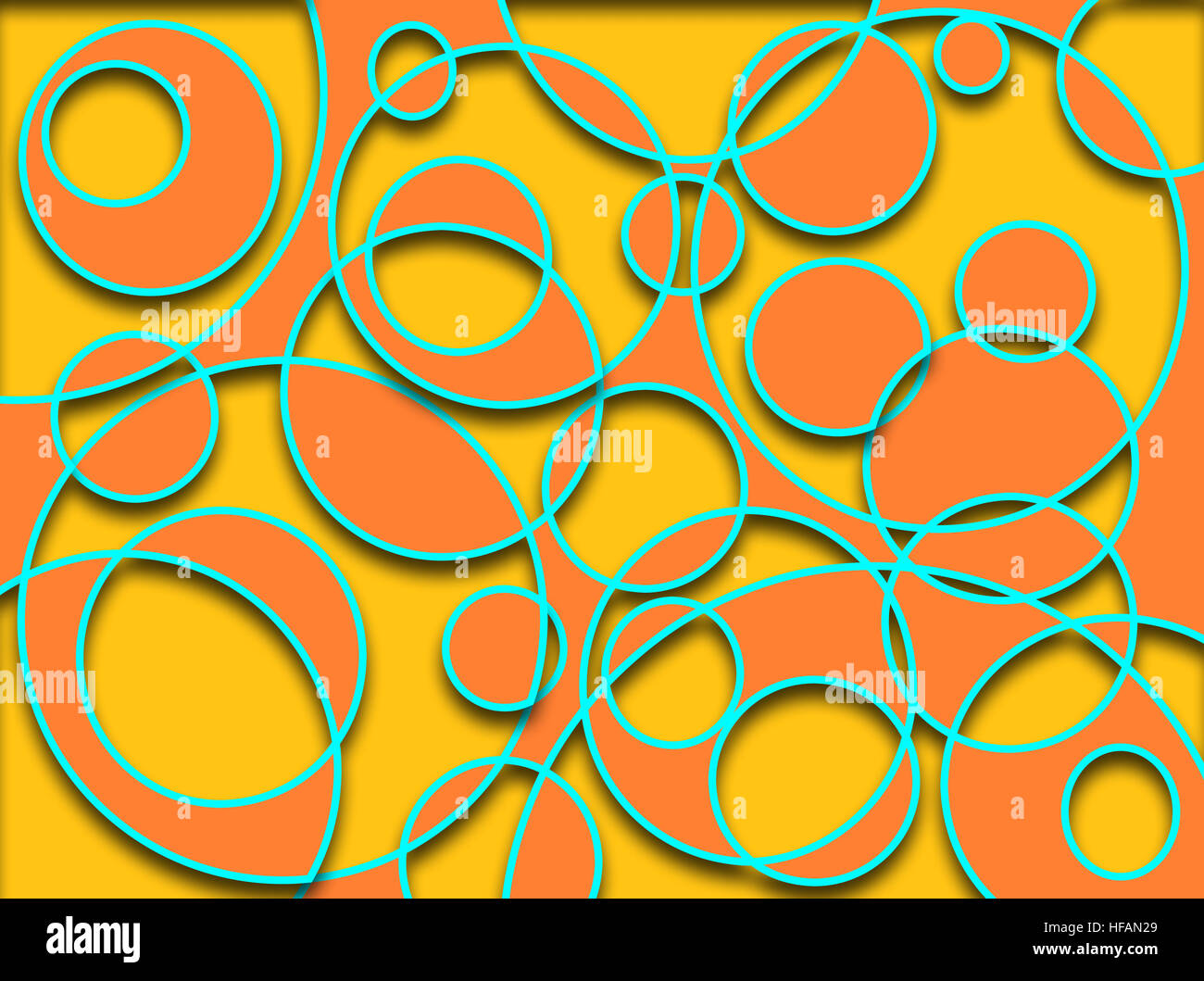 Circles Cut-out Orange and Yellow Stock Photo - Alamy