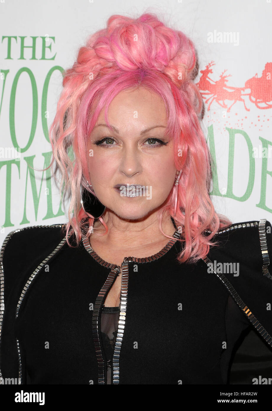 Cyndi Lauper attending the 85th Annual Hollywood Christmas Parade in
