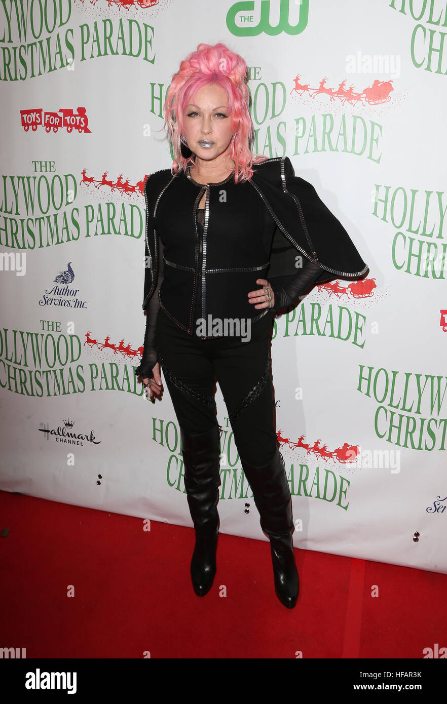 Cyndi Lauper Attending The 85th Annual Hollywood Christmas Parade In Hollywood California 