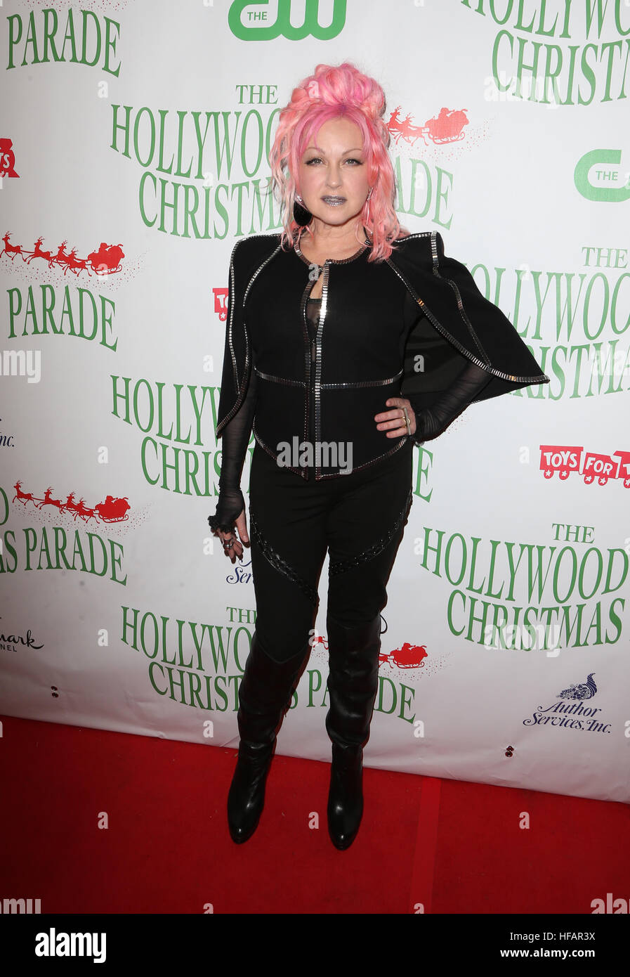 Cyndi Lauper attending the 85th Annual Hollywood Christmas Parade in