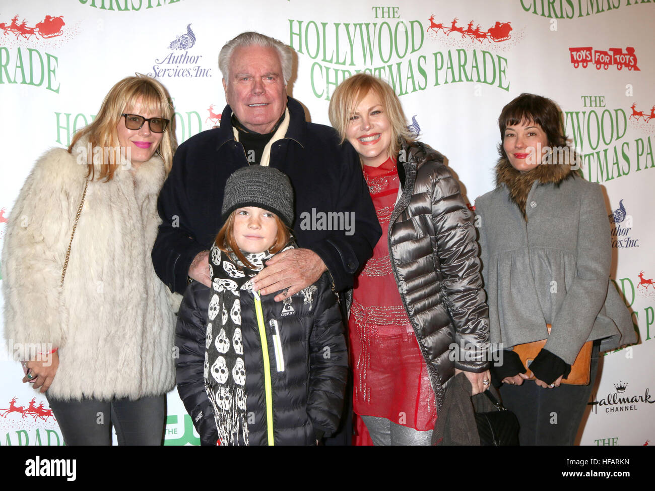 85th Annual Hollywood Christmas Parade on Hollywood Boulevard  Featuring: Courtney Brooke Wagner, Robert Wagner, Riley Wagner-Lewis, Katie Wagner, Natasha Gregson Wagner Where: Los Angeles, California, United States When: 27 Nov 2016 Stock Photo