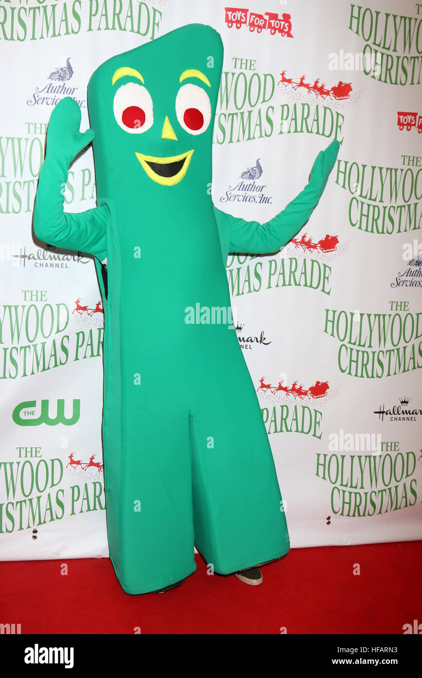 85th Annual Hollywood Christmas Parade on Hollywood Boulevard  Featuring: Gumby Where: Los Angeles, California, United States When: 27 Nov 2016 Stock Photo