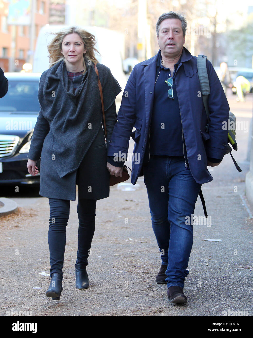 Lisa Faulkner and John Torode outside ITV Studios Featuring: Lisa ...