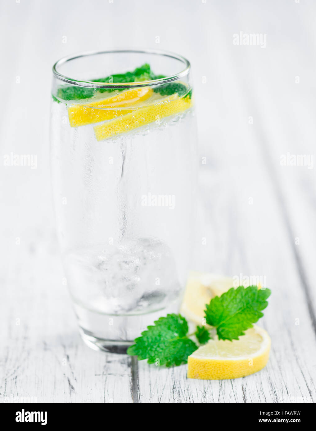 Lemonade on a vintage background as detailed close-up shot (selective