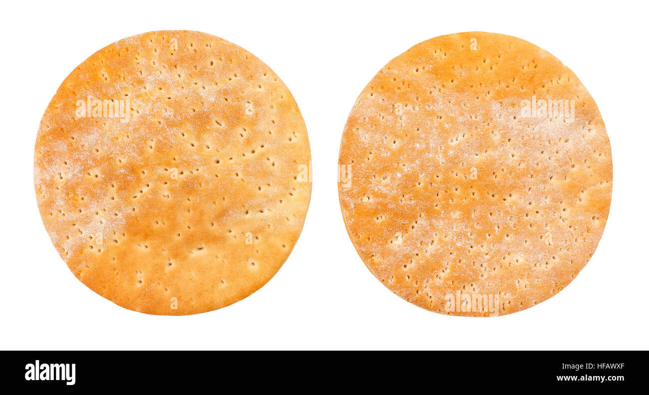 empty pizza pita crust isolated Stock Photo