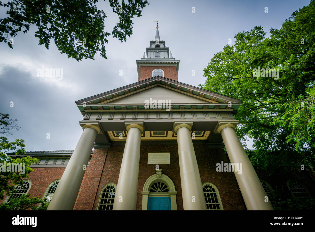 The Memorial Church, at the Harvard Yard, in Cambridge, Massachusetts