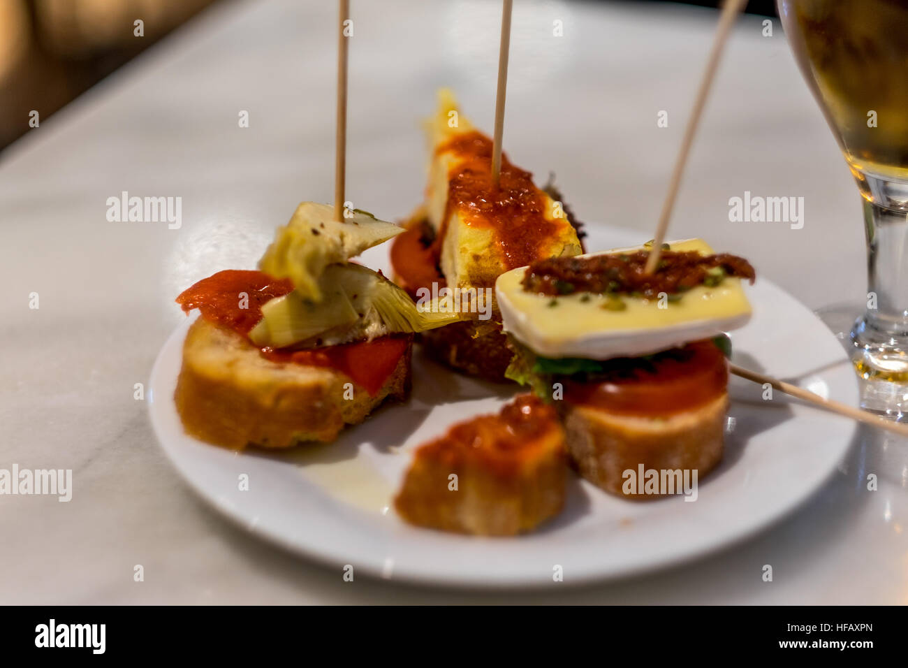 Barcelona tapas pinxos pinchos snack food bar Stock Photo Alamy