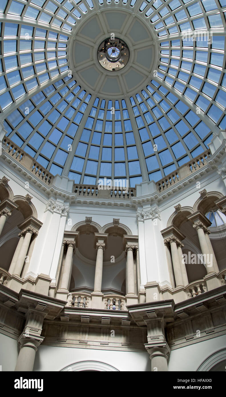 Tate Britain Rotunda Glass Dome in london on April 12, 2016 Stock Photo