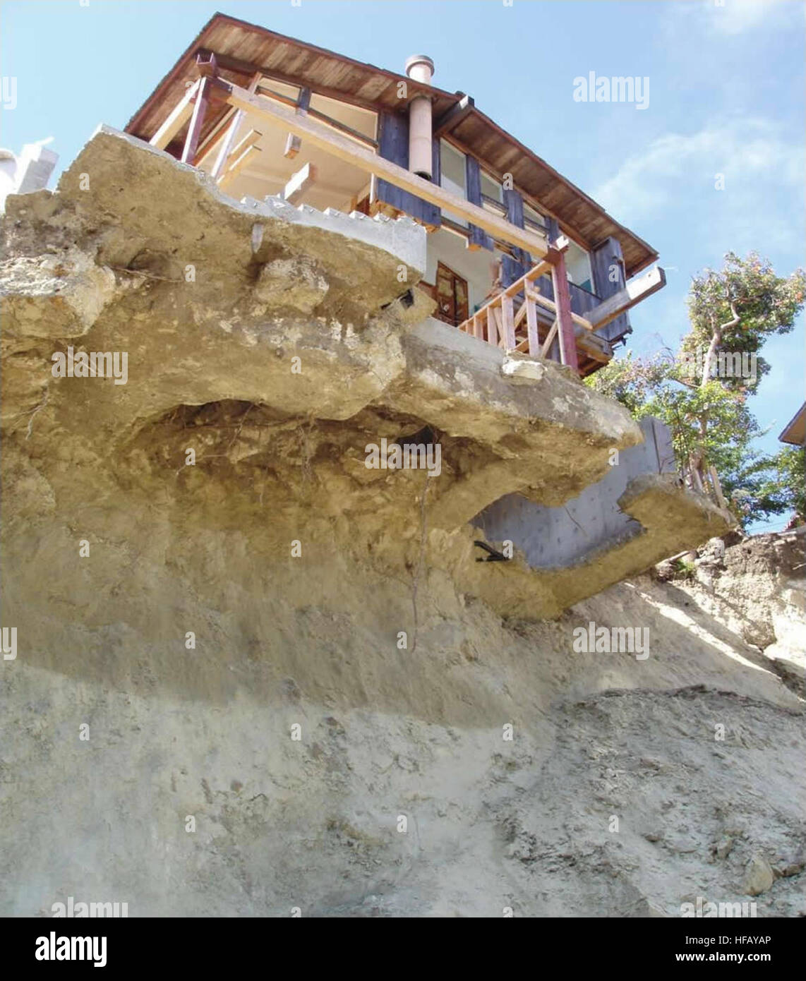 Aftermath from the 2005 Laguna Beach Landslide Stock Photo