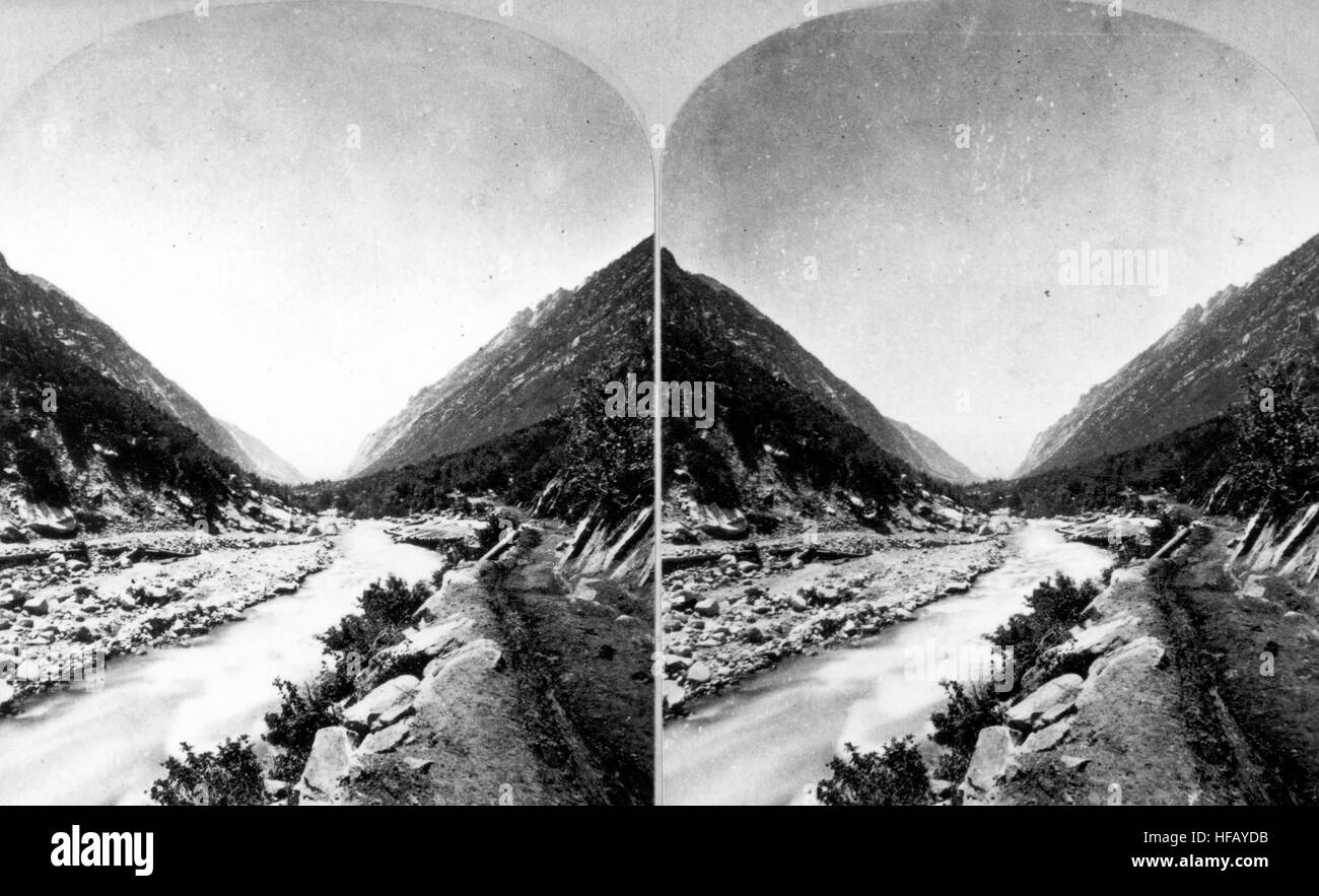 Stereo Studies among the Rocky Mountains Little Cottonwood Canyon Salt Stock Photo