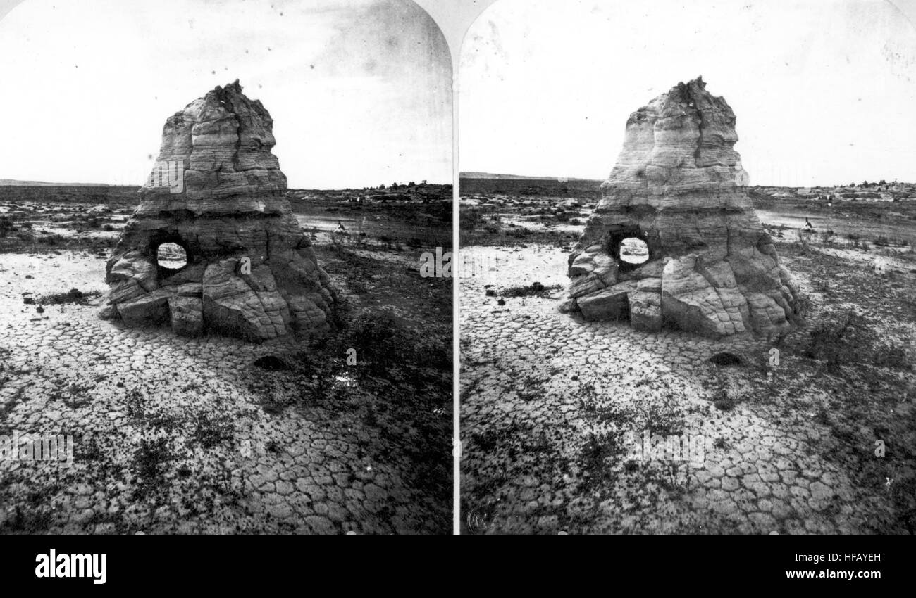 Badlands near old Ft Casper Natrona County, Wyoming 1870 Stock Photo