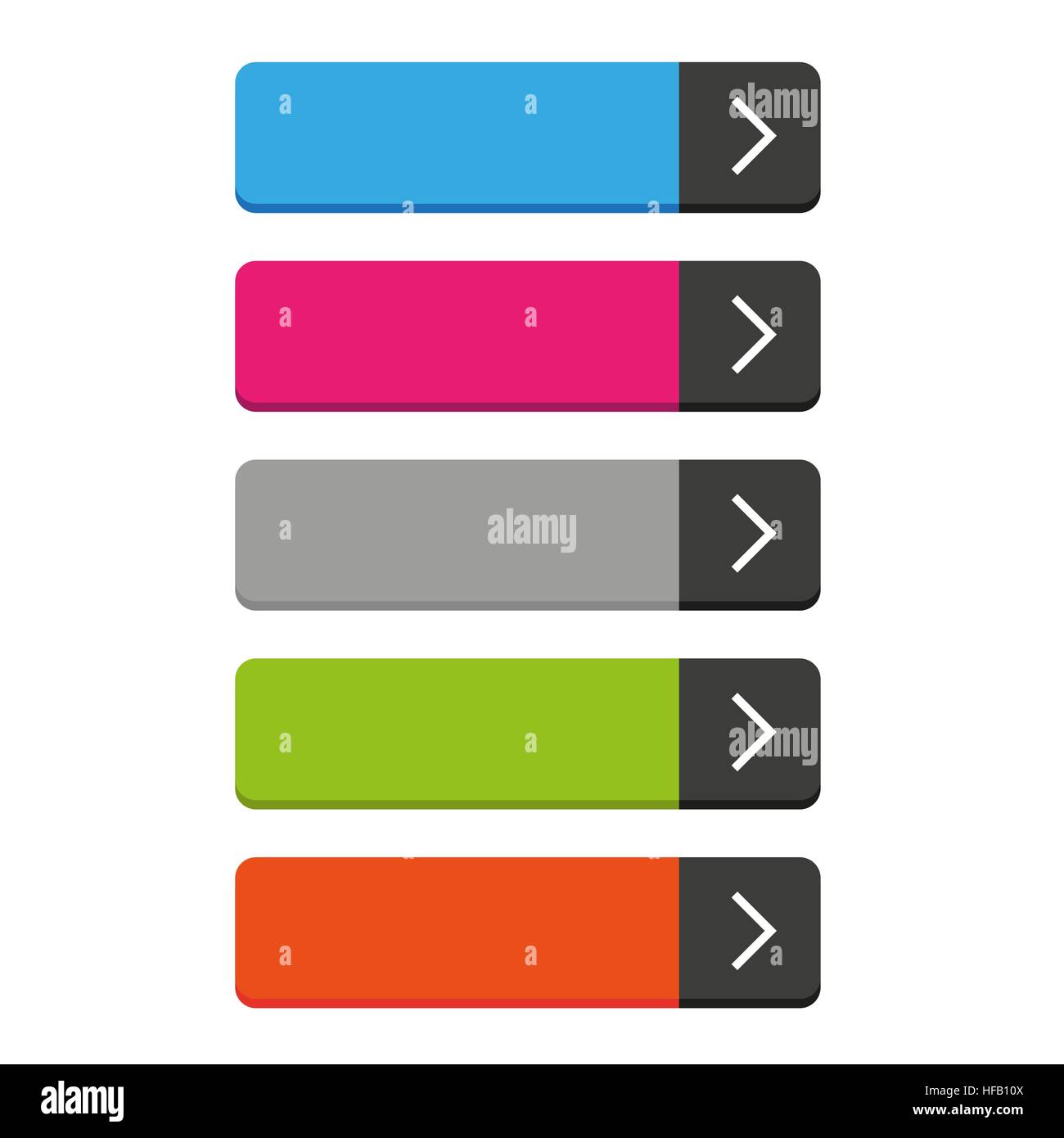 Rectangular empty buttons vector Stock Vector