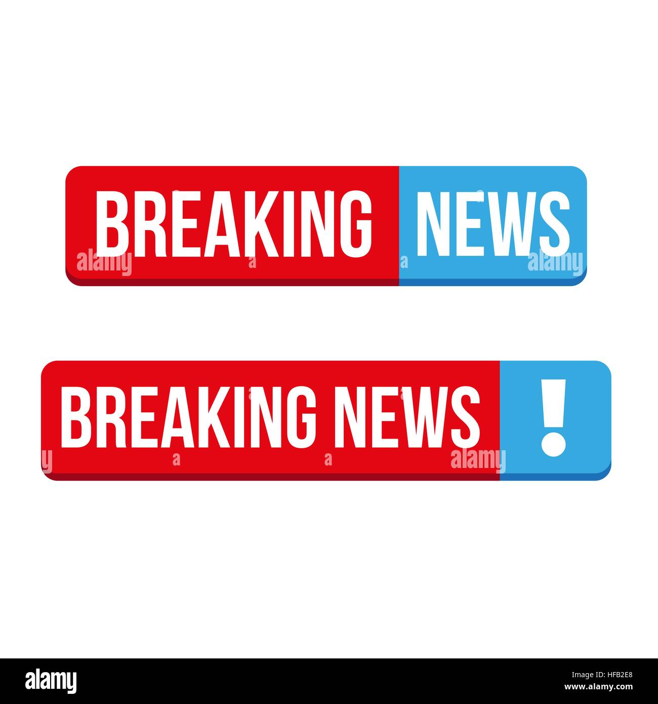 Breaking News button vector Stock Vector