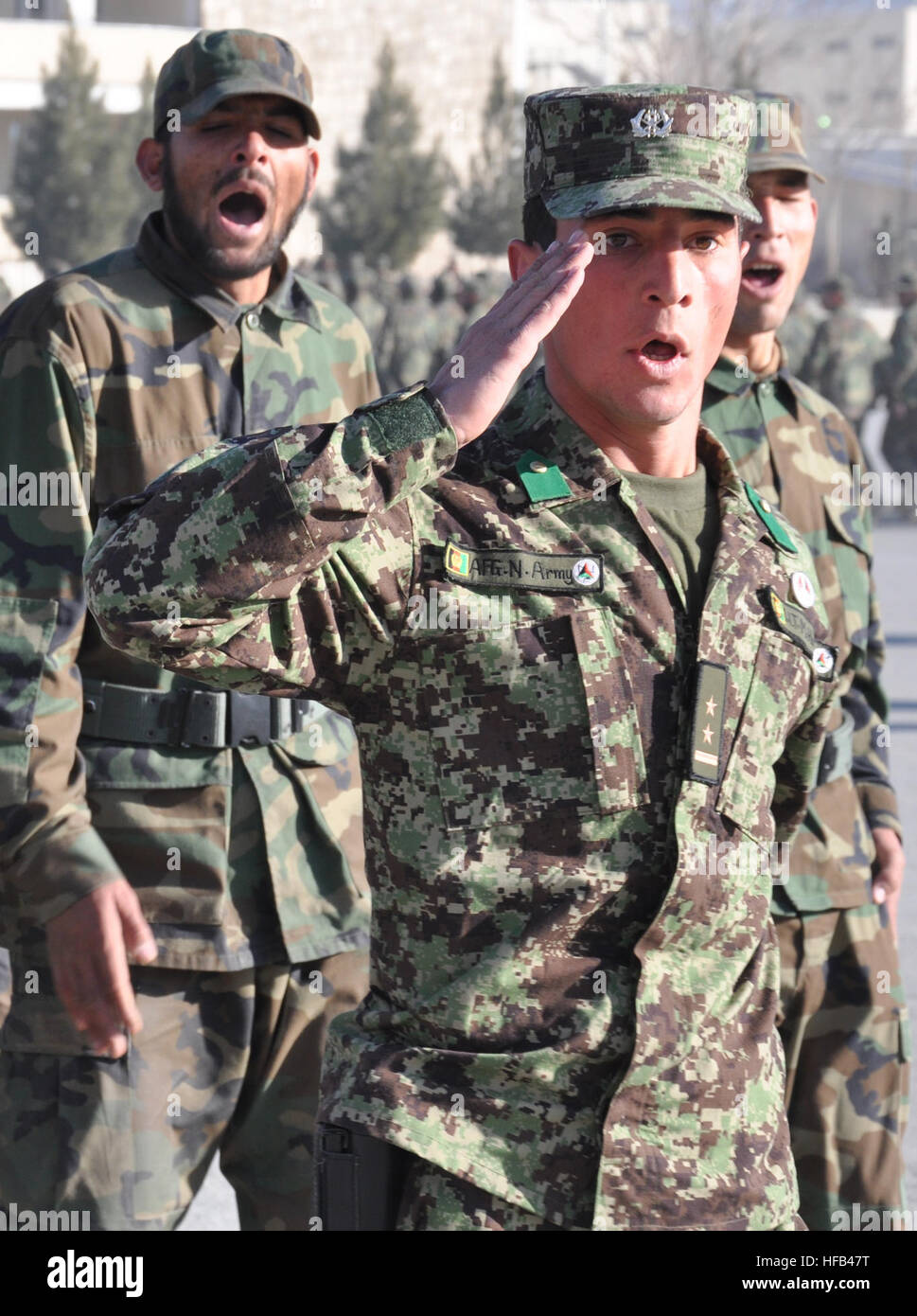Kabul, Afghanistan (Jan. 9, 2011) - Afghan National Army recruits march ...