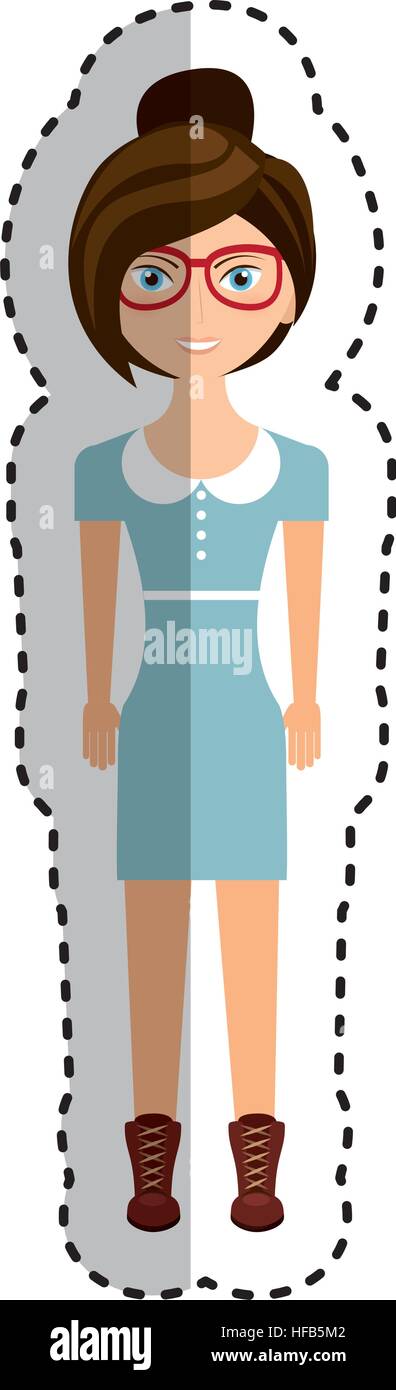 young woman avatar character vector illustration design Stock Vector ...