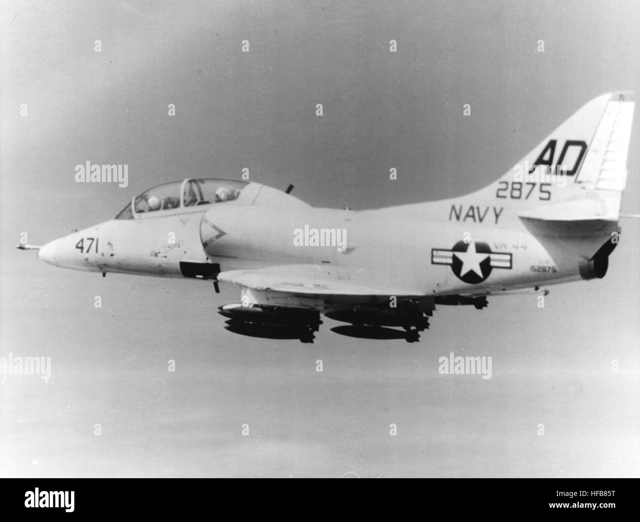 Douglas TA-4F Skyhawk of VA-44 in flight on 14 January 1970 Stock Photo