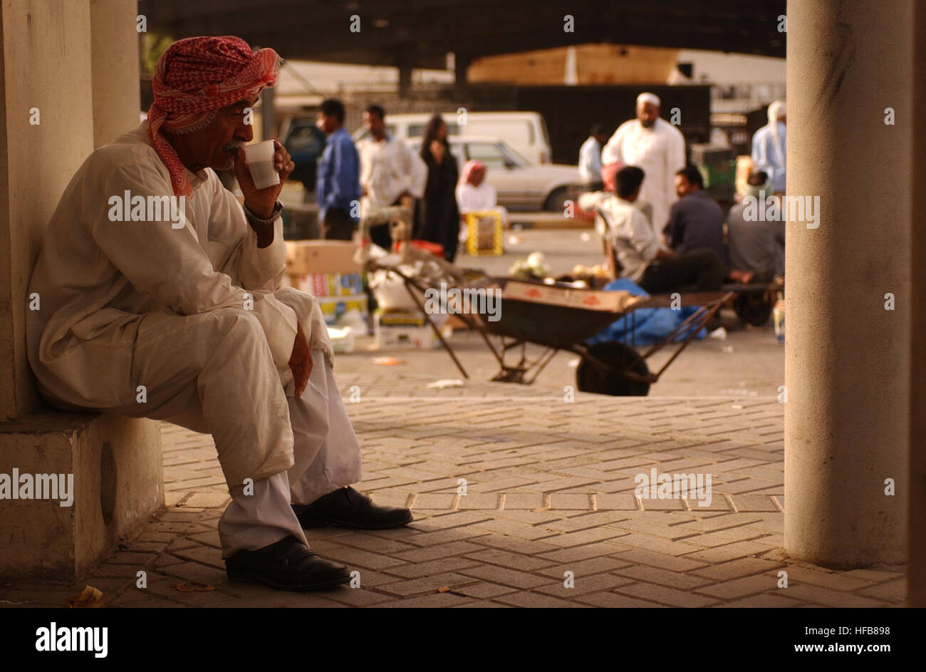 Even in the heat of the day, a cup of coffee is enjoyed everywhere in