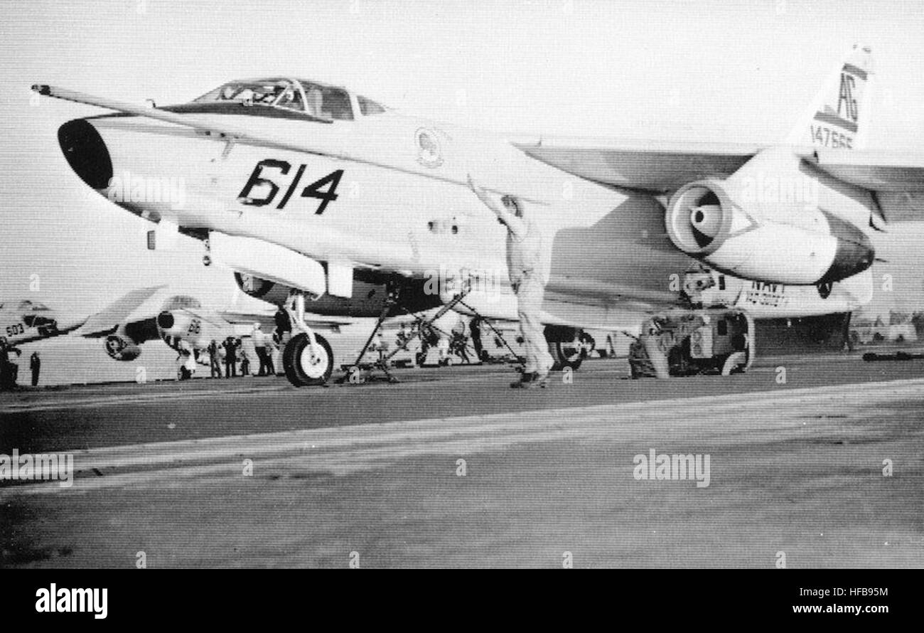 EKA-3B Skywarrior of VAQ-130 is launched from USS Independence (CV-62 ...