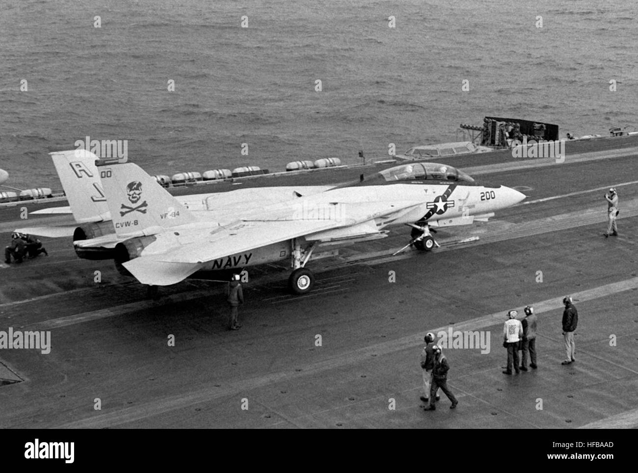 F-14A Of Vf-84 On Uss Nimitz (Cvn-68) 1987 Stock Photo - Alamy