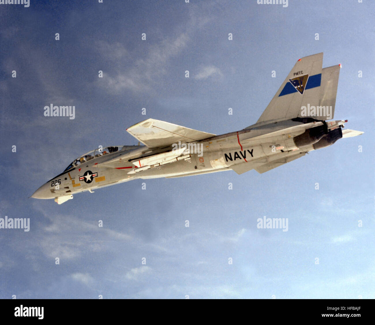 A view of an F-14 Tomcat aircraft with an advanced medium range air-to ...