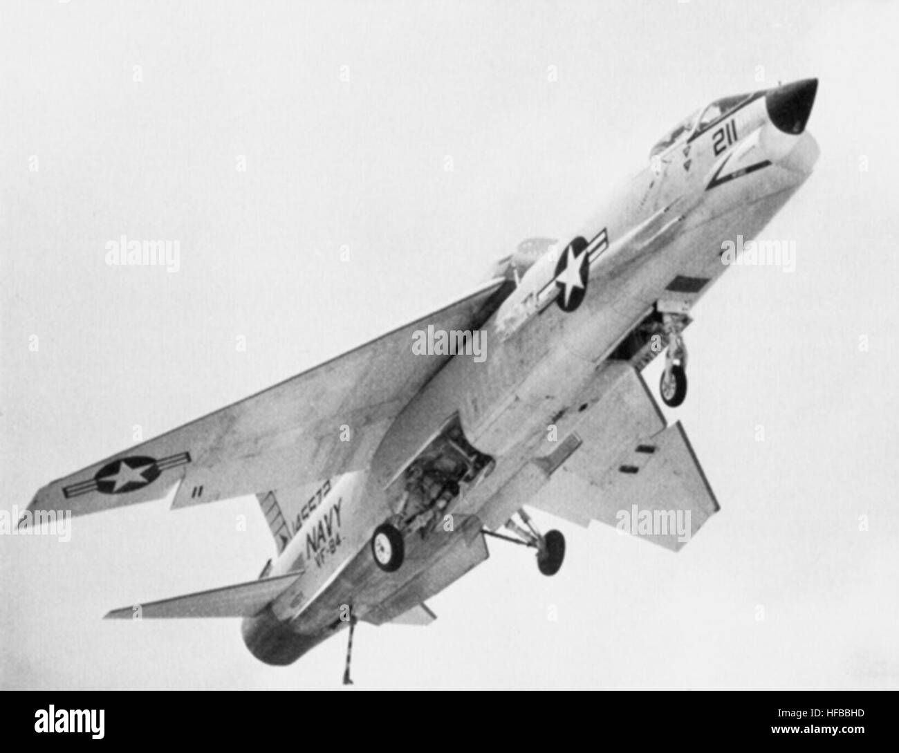 F-8C Crusader VF-84 in flight c1963 Stock Photo - Alamy