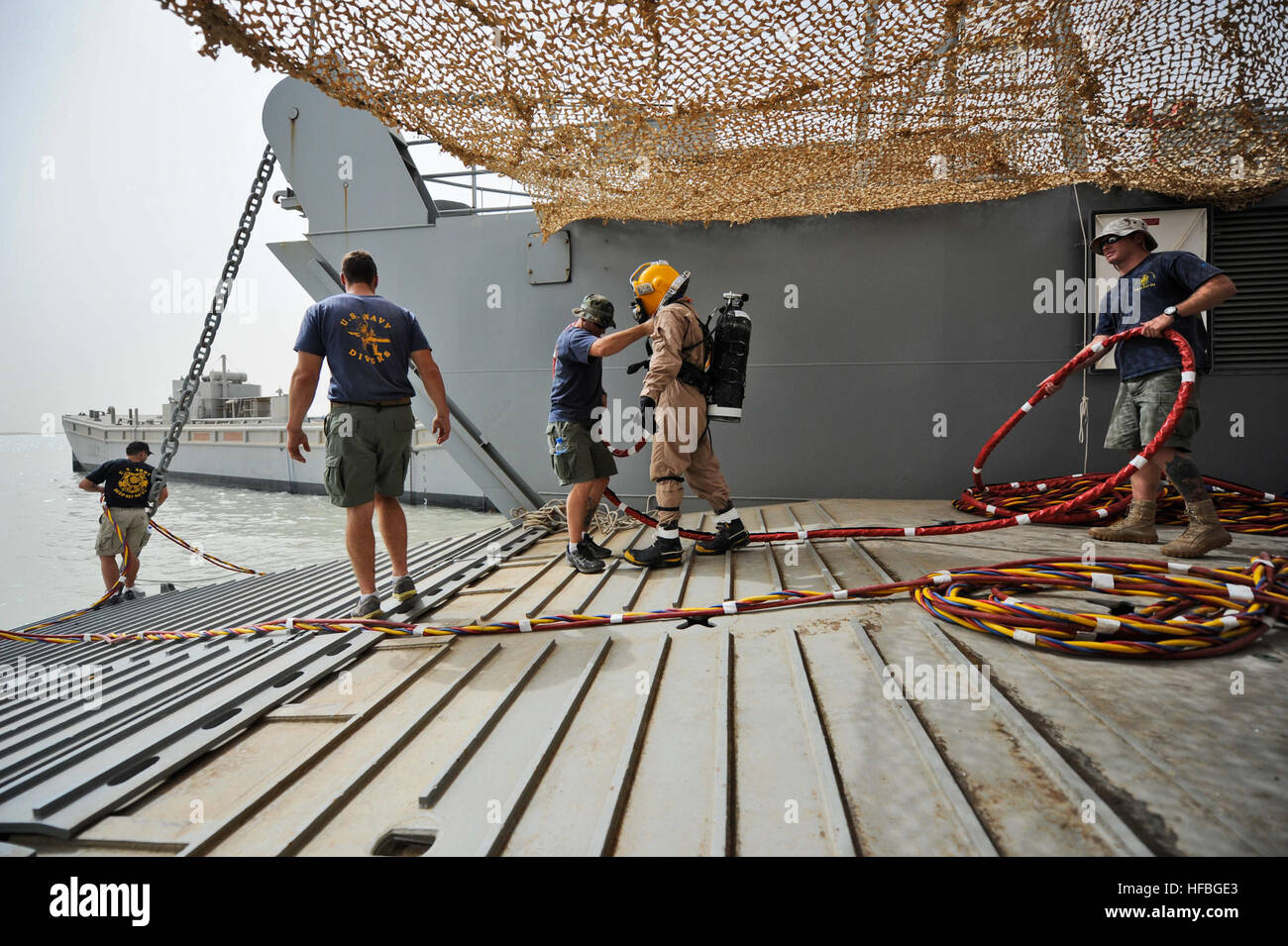 Lcu Ramp Down At the iraqi port of umm qasr hi-res stock photography and images - Alamy