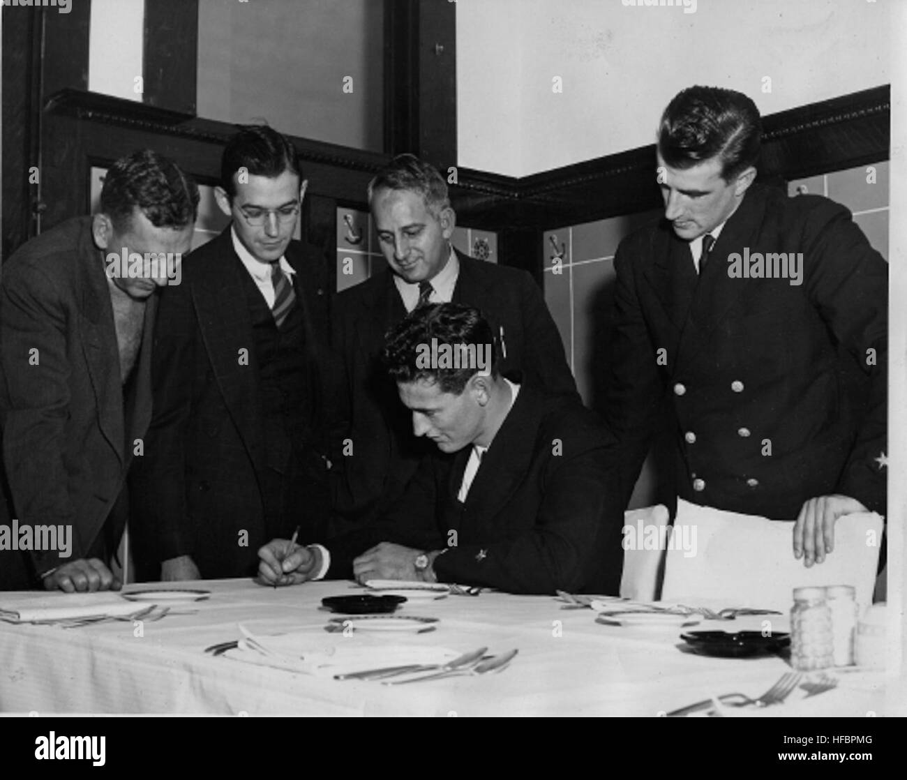 Ted Williams signing autographs at Bunker Hill, Indiana. 1944 Ted ...