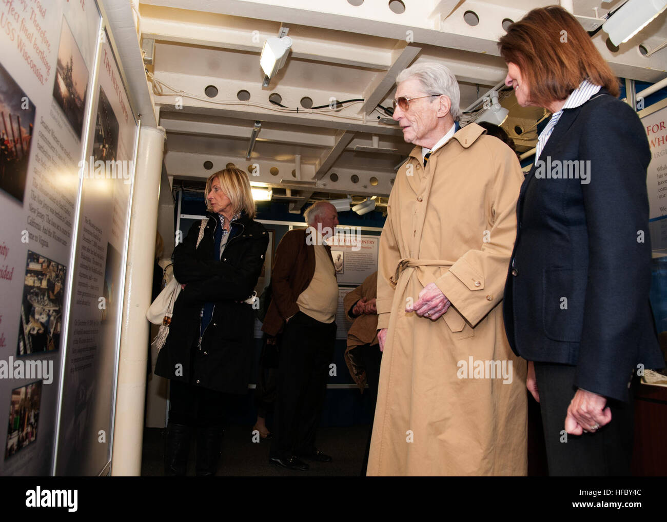 NORFOLK (March 15, 2013) Former U.S. Sen. John Warner, his wife, Jeanne