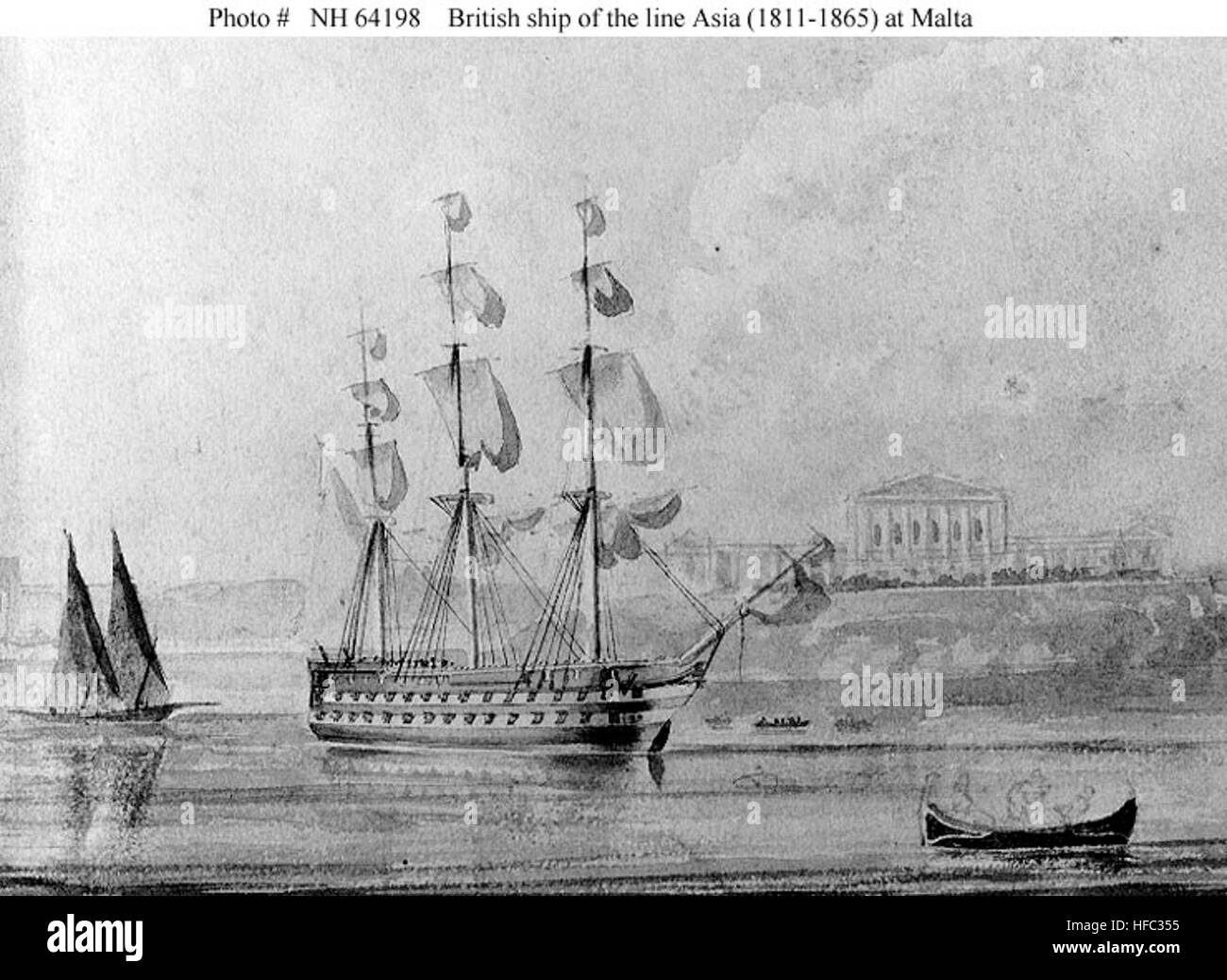 HMS asia (1811) Stock Photo