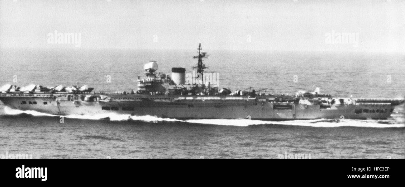 British navy aircraft carrier Black and White Stock Photos & Images - Alamy