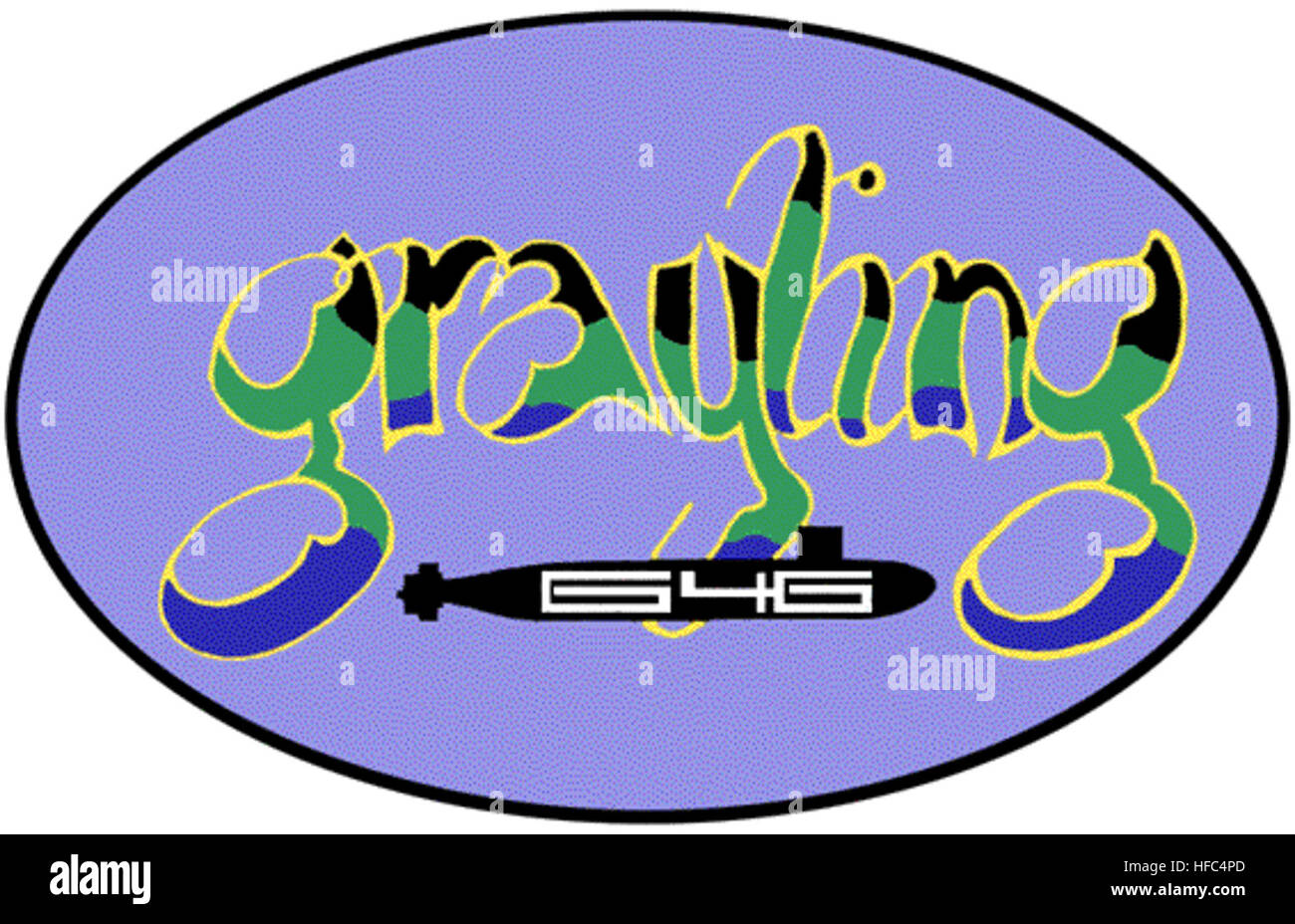 Insignia of SSN646 Grayling Stock Photo Alamy