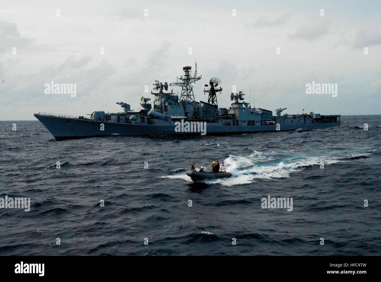 USS COWPENS, Indian Ocean (Sep. 4, 2007) – A rigid hull inflatable boat ...