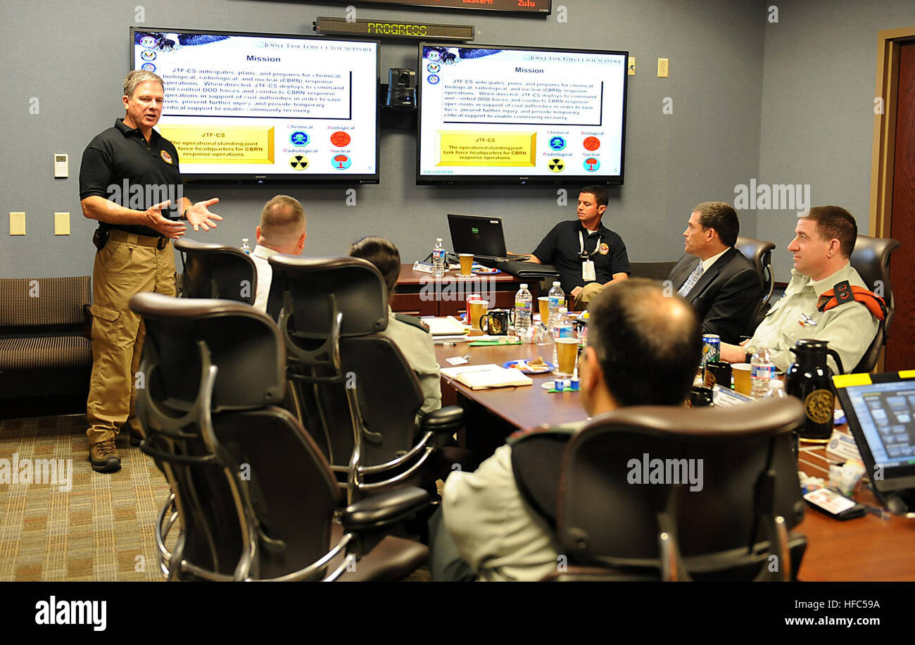 Joint Task Force Civil Support (JTF-CS) briefs the Israeli Defense ...