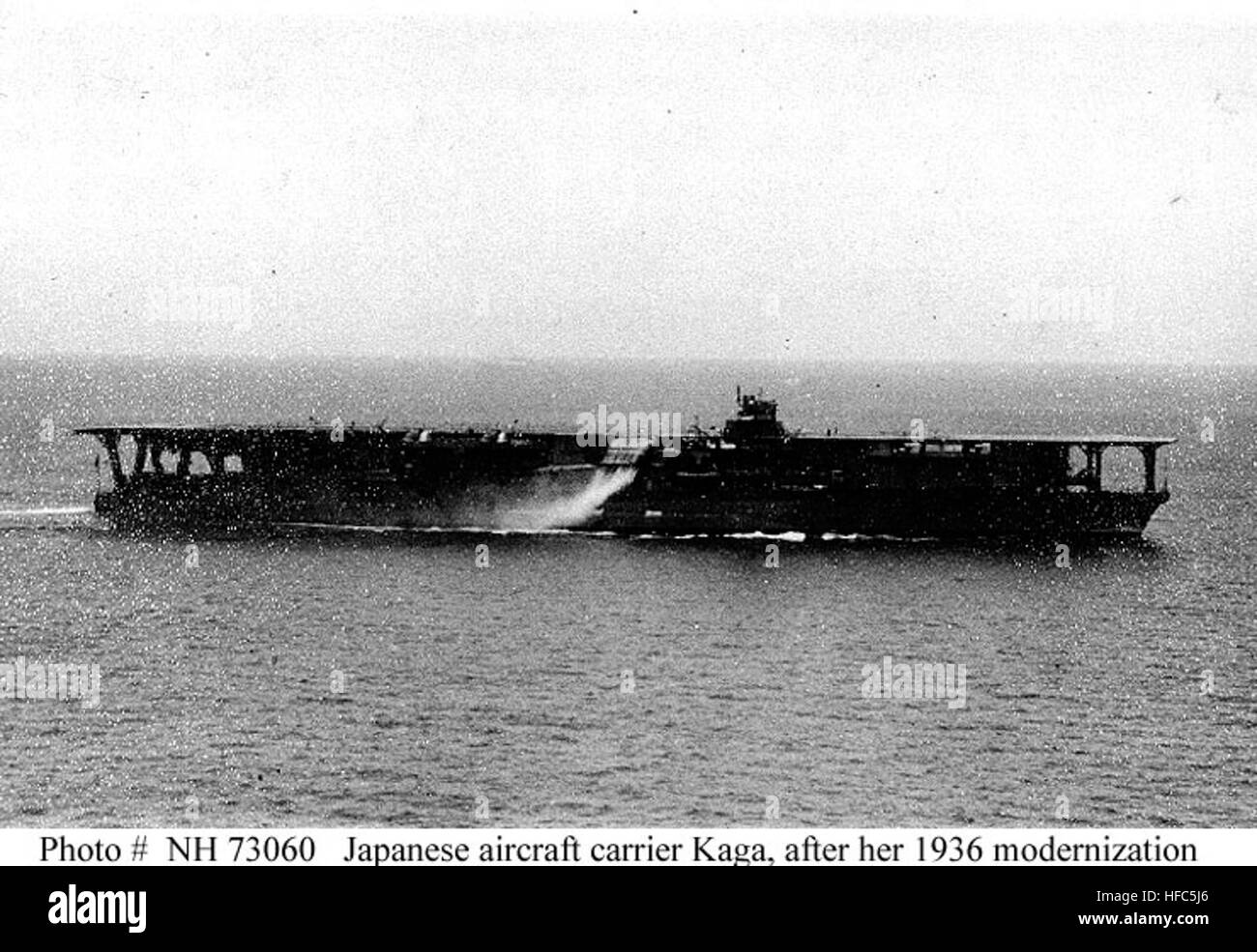 Japanese.aircraft.carrier.kaga Stock Photo