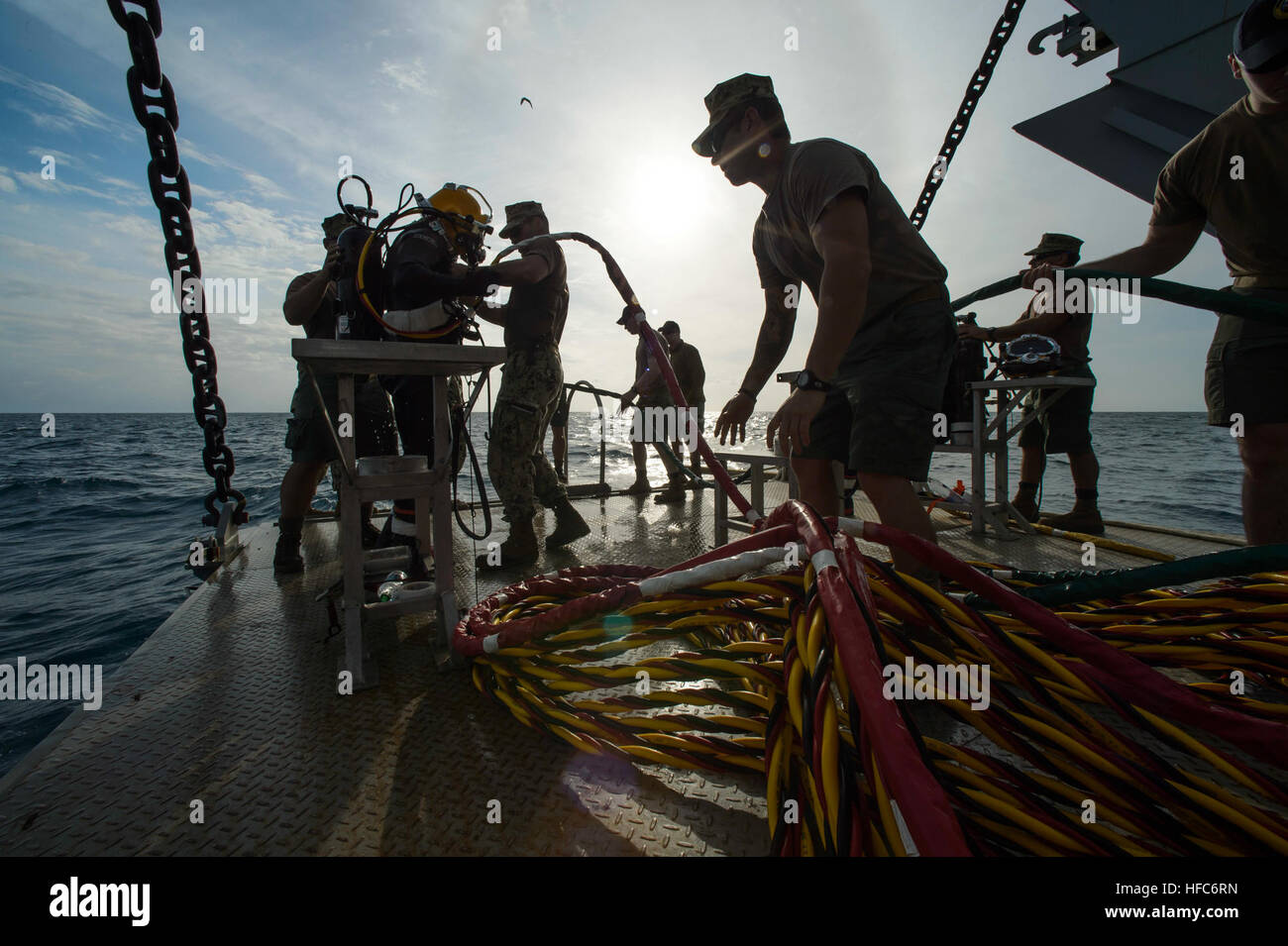Seabee divers assigned to Underwater Construction Team One (UCT ONE