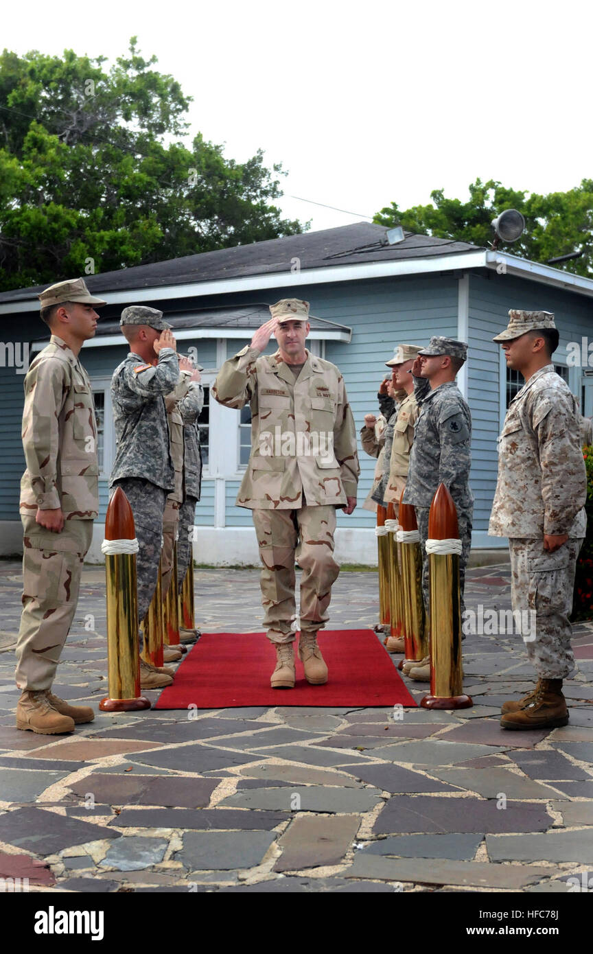 Sideboys render honors during a change of command at Joint Task Force ...