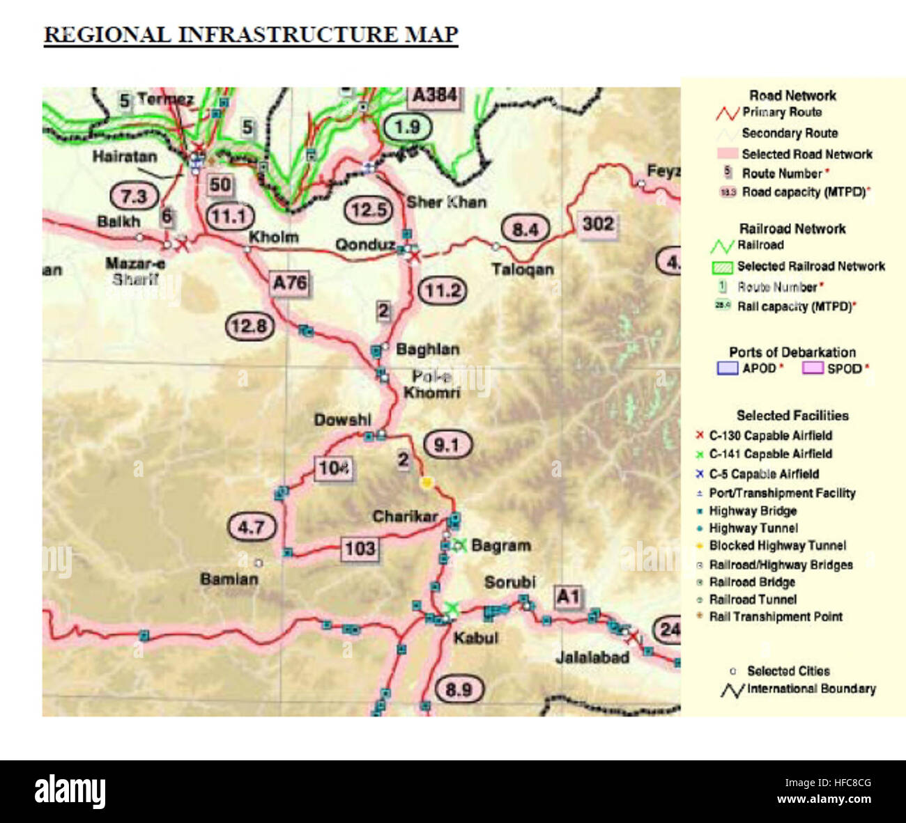 Kunduz regional infrastructure - Kunduz Regional Infrastructure Map HFC8CG 