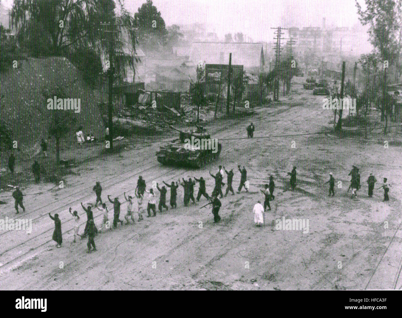 The M26 Pershing tank is deployed during the Korean War in Seoul, 1950 ...
