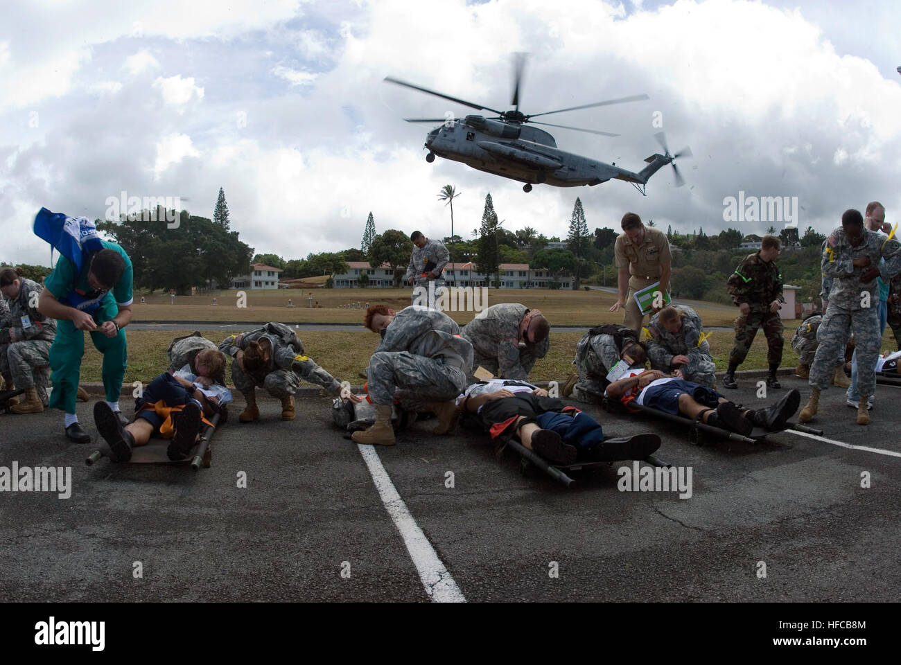 Service members and staff at Tripler Army Medical Center shield Sailors ...