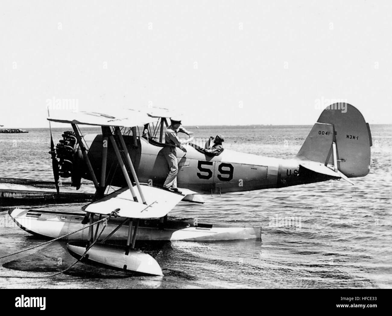 N3N1 floatplane at NAS Pensacola c1930s Stock Photo Alamy