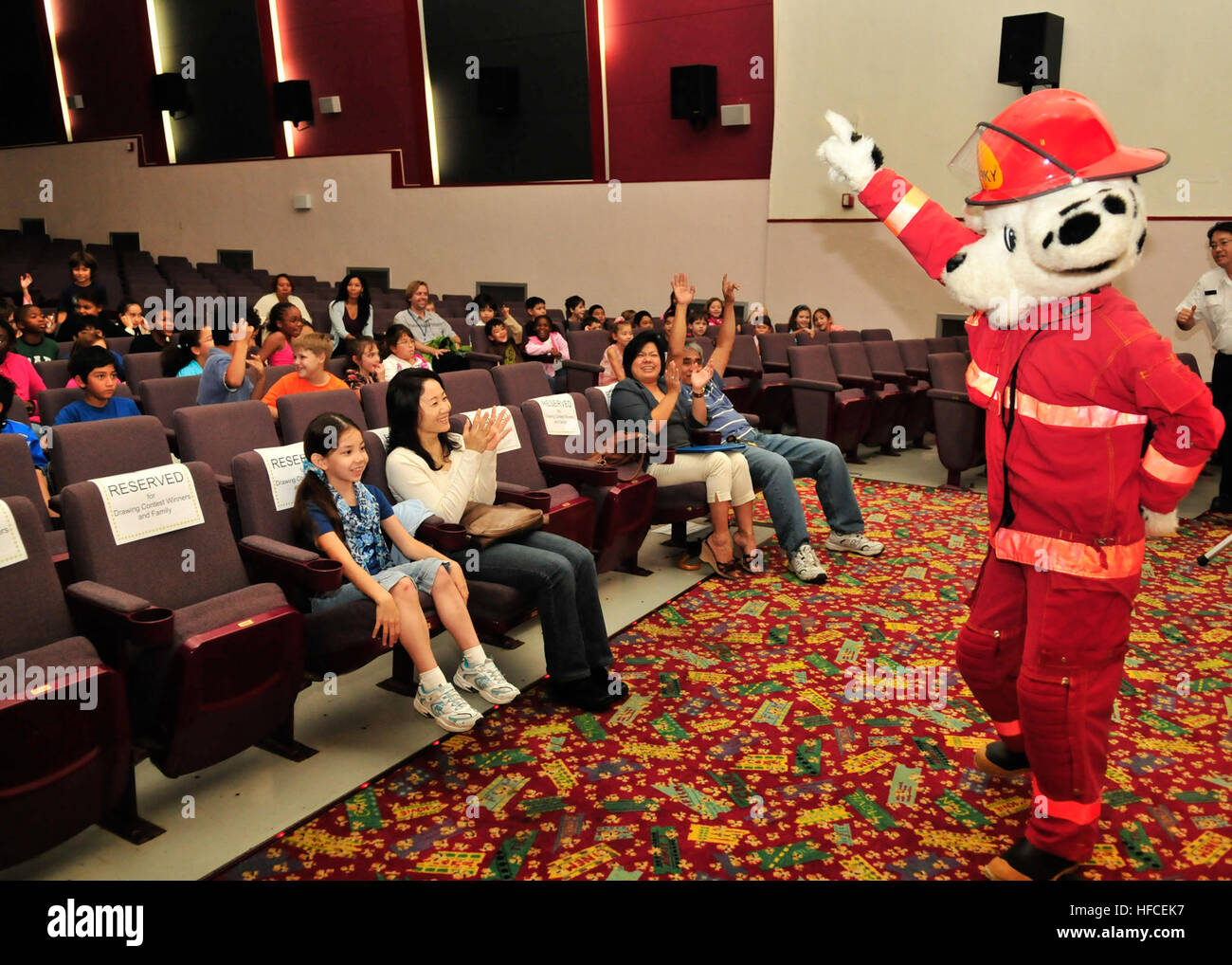 "Smokey the Dog" dances for students at Shirley Lanham Elementary