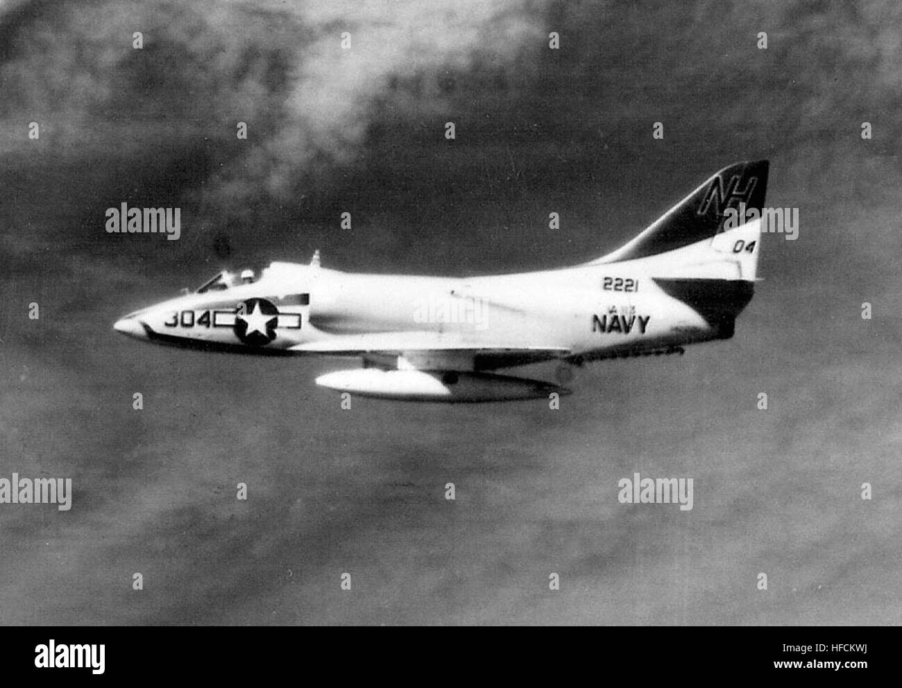 A4D-1 Skyhawk VA-113 in flight 1958 Stock Photo